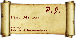 Pint Jázon névjegykártya